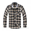 No Pilling Pure Cotton Men Frosted Plaid Shirt